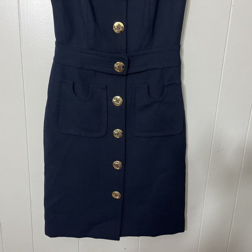 Tory Burch Navy Blue Dress Size 2 - Picture 4 of 8